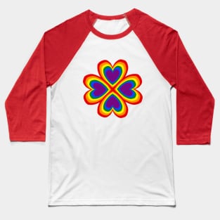 LGBT Flowers of various colors bloom in equal measure on white background Baseball T-Shirt